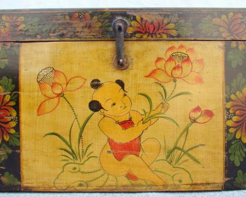 描彩箱|painted small trunk