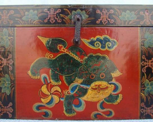 描彩箱|painted small trunk