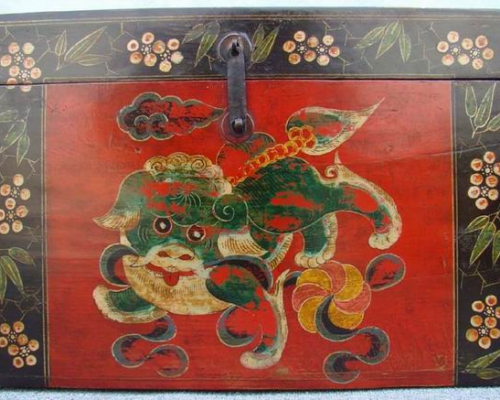 描彩箱|painted small trunk
