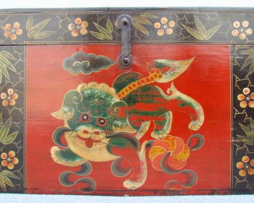 描彩箱|painted small trunk
