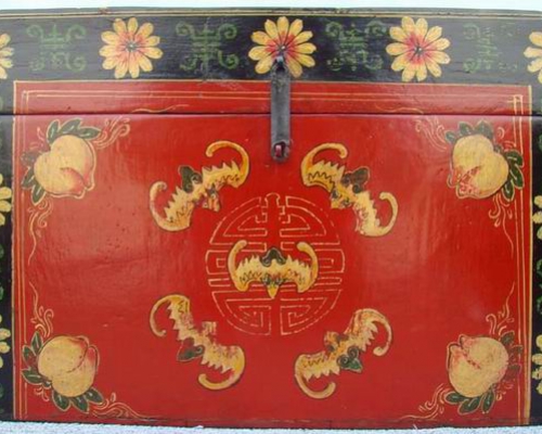 描彩箱|painted small trunk
