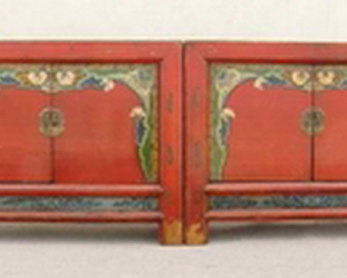 描彩二门柜|Color-painted cabinet w/ 2 doors