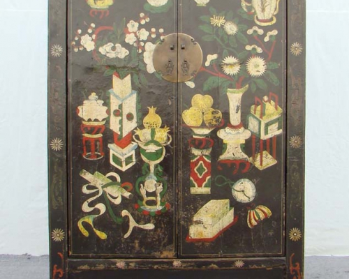 黑五彩二门中柜工厂|Depict the color medium cabinet with two gates