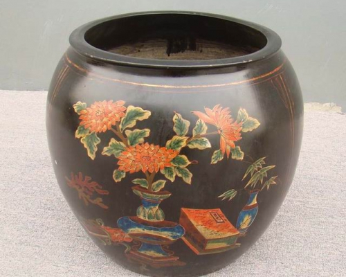 描彩缸|painted jar