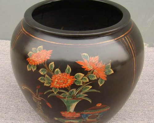 描彩缸|painted jar