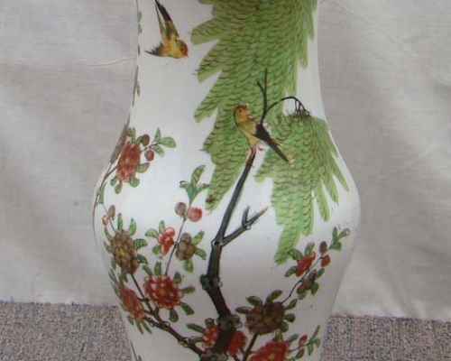 五彩釉瓷花瓶|Chinese antique funiture