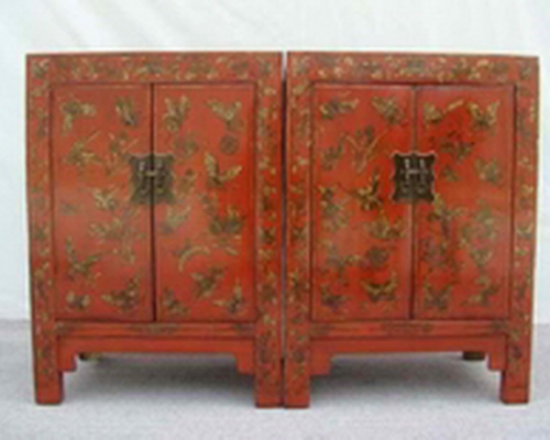 红描金小柜|Red &gilt small cabinet