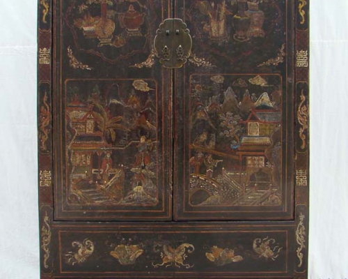 黑五彩大柜工厂|Black multicolored big cabinet