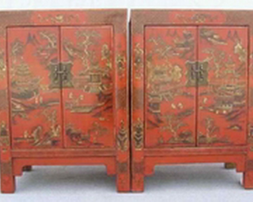 红描金小柜|Red &gilt small cabinet