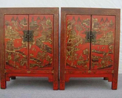 红描金小柜工厂|Red &gilt small cabinet