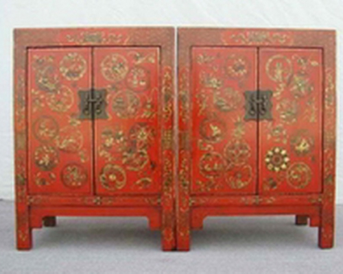 红描金小柜|Red &gilt small cabinet