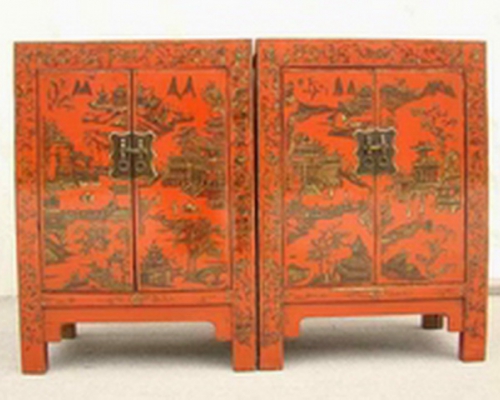 红描金小柜工厂|Red &gilt small cabinet