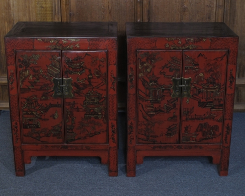 红描金小柜工厂|Red &gilt small cabinet