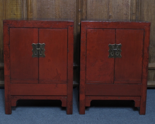 红漆二门小柜高碑店|Red-lacquered small cabinet