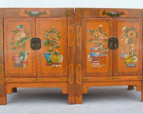 红描彩小柜|red depicting a color chest