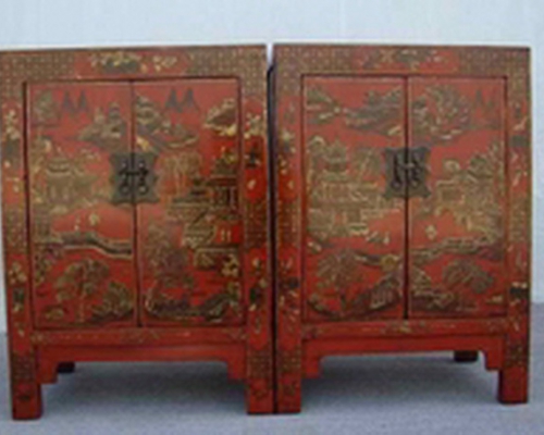 描金小柜工厂|Gold-painted/gilt small cabinet