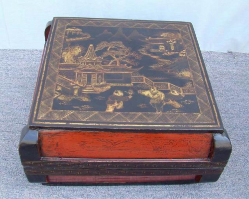 描金盒|gold gilt box