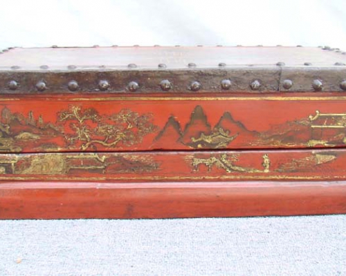 红描金食盒|red depicting a color food box