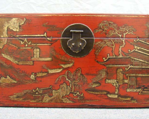 红描金盒|Red & gilt box