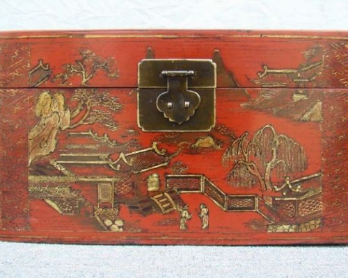红描金盒|Red & gilt box