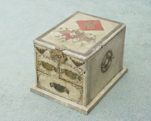 梳妆盒工厂|Gold-painted/gilt mirrored trunk