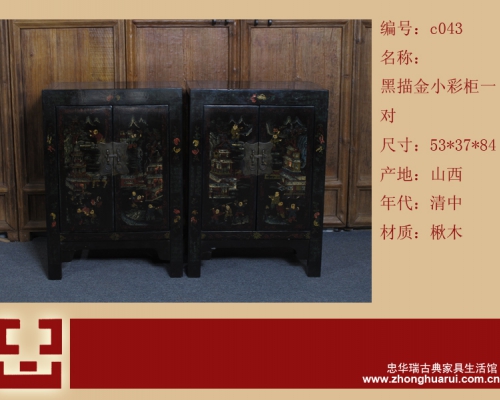 黑描彩小柜工厂|painted small cabinet
