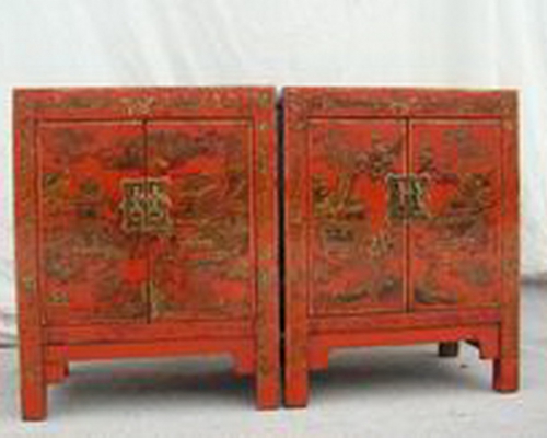 红描金小柜工厂|gold gilt cabinet
