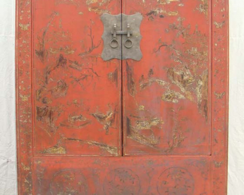 红描金大柜工厂|Red & gilt big cabinet