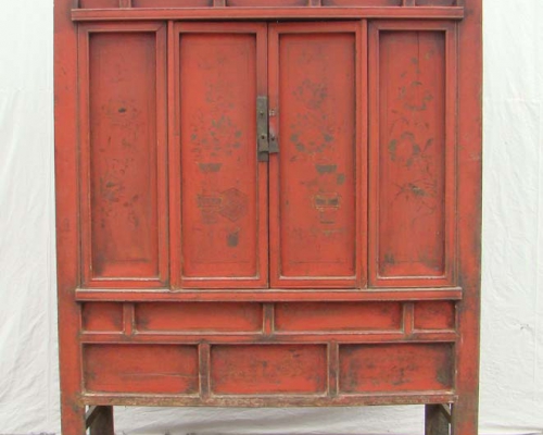 红描金大柜工厂|Red & gilt big cabinet