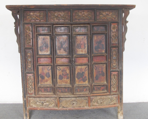 五彩雕花大柜|multicolored big cabinet