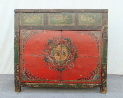 描彩二门柜|Color-painted cabinet w/ 2 doors