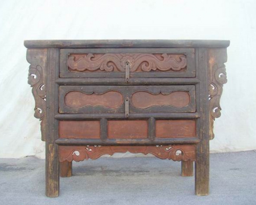 雕花二抽桌工厂|Table with 2 drawers