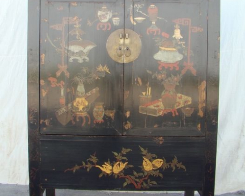 黑五彩大柜工厂|Black multicolored big cabinet