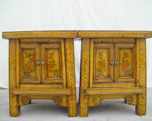 二门床头柜|Color-painted twin cabinet