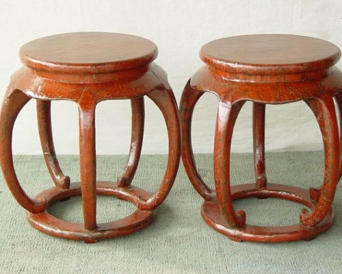 披灰圆鼓墩|stool