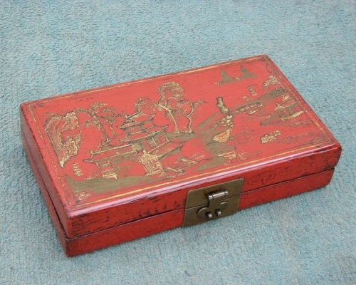 红描金盒|Red gilt box