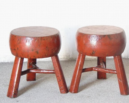 红三足圆凳|stool