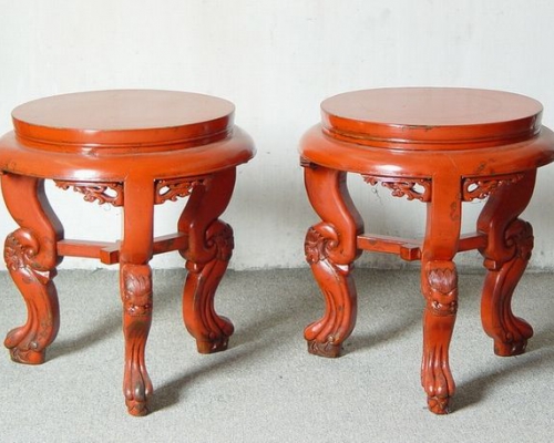 红三足圆凳|stool