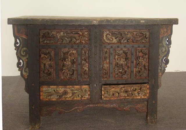 雕花二抽桌|Coffer w/2 drawers
