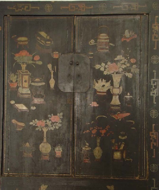 黑五彩大柜|Black multicolored big cabinet
