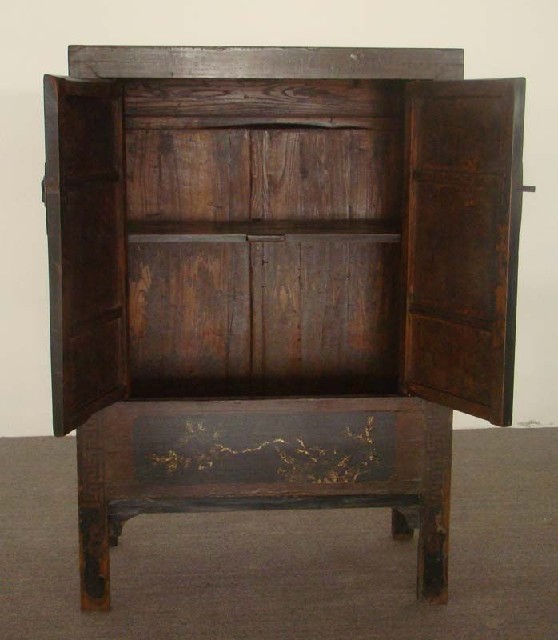 红描金中柜|Red & gilt medium cabinet