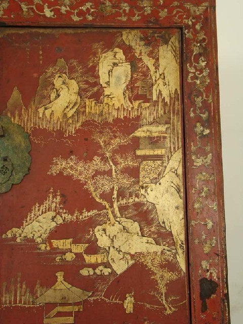 红描金大柜|Red & gilt big cabinet