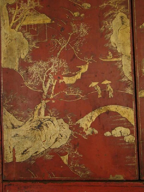 红描金大柜|Red & gilt big cabinet