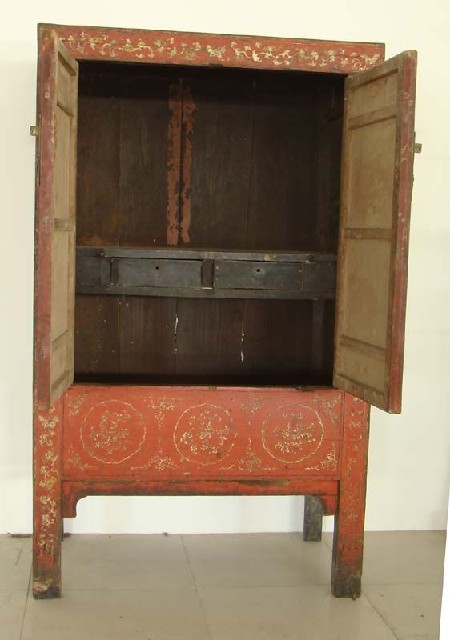 红描金大柜|Red & gilt big cabinet