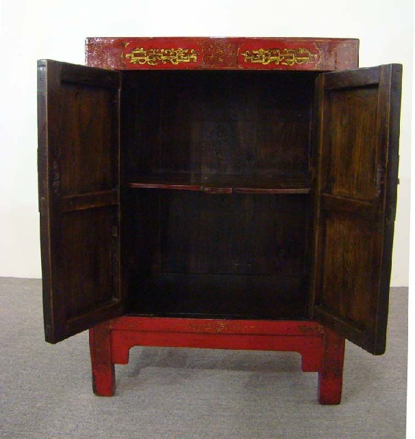 红描金小柜|Red &gilt small cabinet