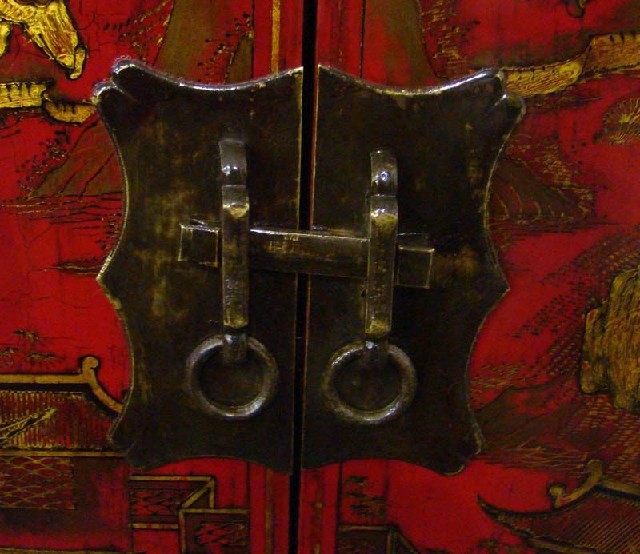 红描金小柜|Red &gilt small cabinet
