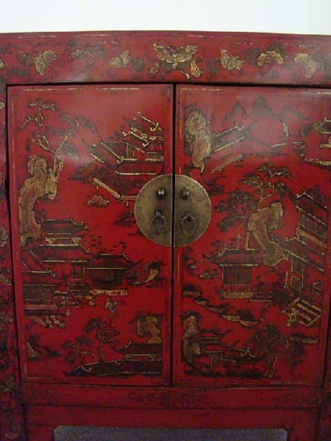 红描金小柜工厂|Red &gilt small cabinet