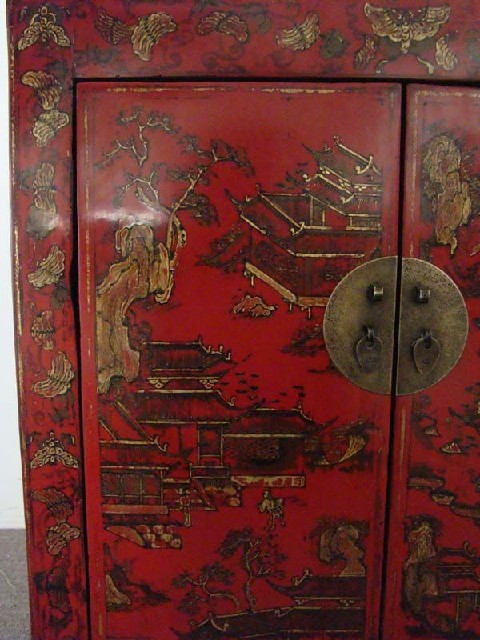 红描金小柜工厂|Red &gilt small cabinet