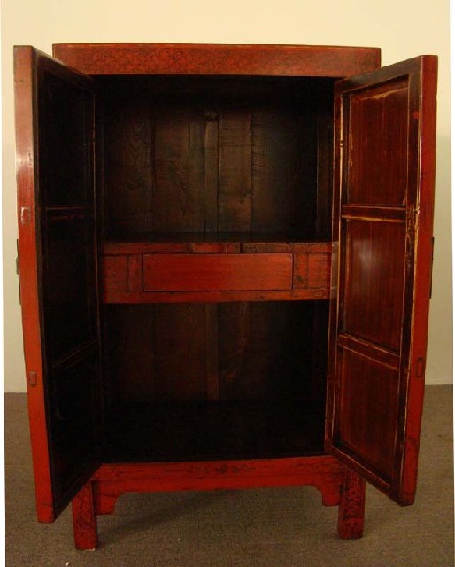 红描金中柜|Red & gilt medium cabinet