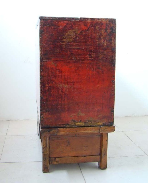 虎头座箱|seat trunk of tiger painting